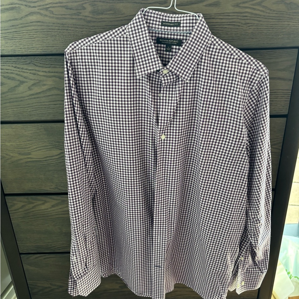Banana Republic Purple Button Down